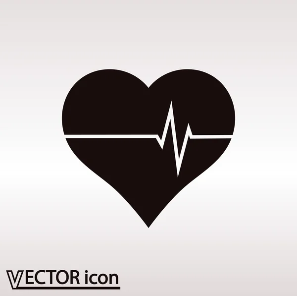 Corazón icono de diseño plano — Vector de stock