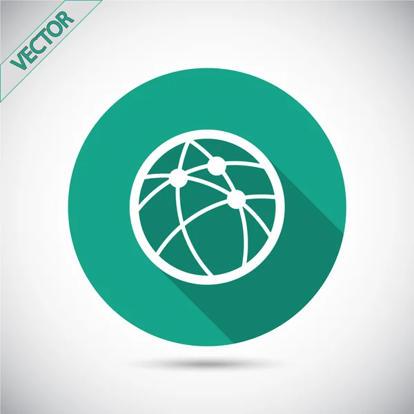 Global technology or social network icon — Stockový vektor