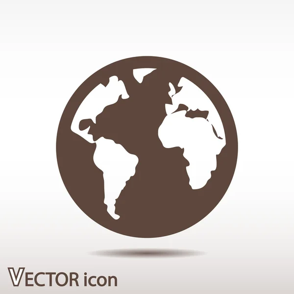 Globo Icono Diseño plano — Vector de stock