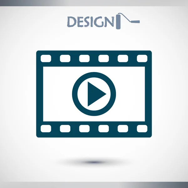 Video icon, flat design — Stock Vector