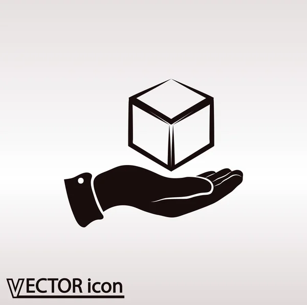 Icône design logo cube — Image vectorielle