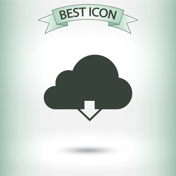 Cloud computing download pictogram — Stockvector