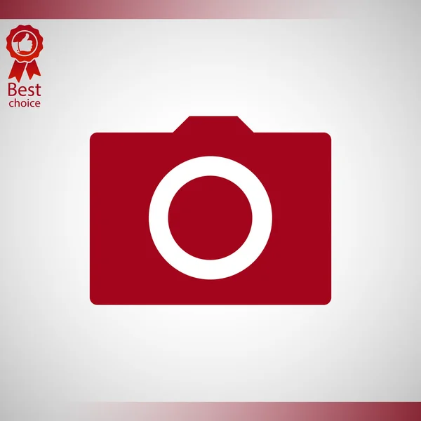 Platte pictogram van de camera — Stockvector