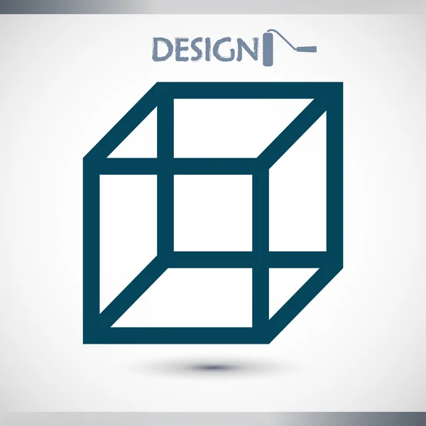 Ícone de design de logotipo cubo 3d — Vetor de Stock