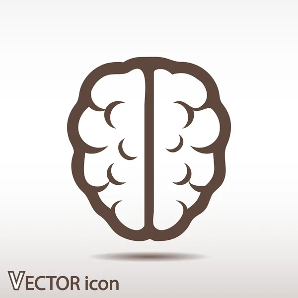 Brain icon Flat design style — Stock Vector