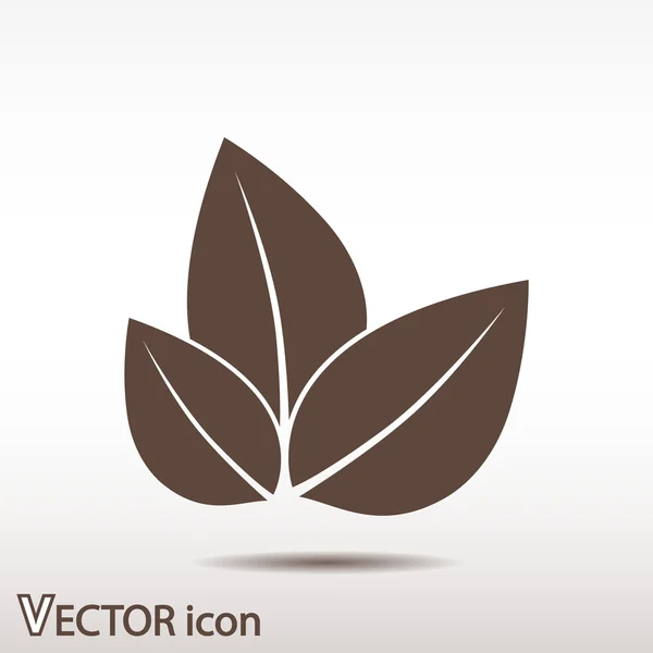 Icono hojas de árbol — Vector de stock