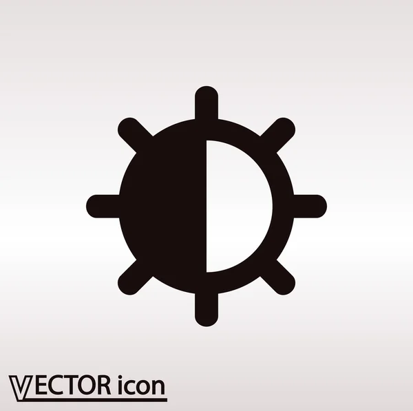 Helderheid en contrast pictogram — Stockvector