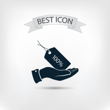 yüzde 100'e ' ın bir ses etiketi simgesi