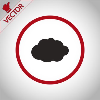 Bulut simge düz tasarım stil