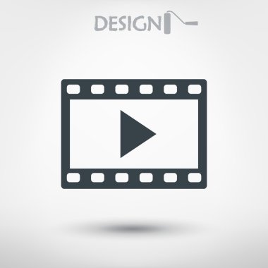 video simgesi, düz tasarım