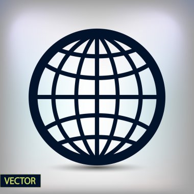 Küre simgesi düz tasarım