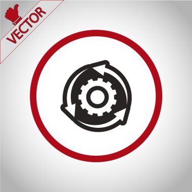 dişli simgesini illüstrasyon.
