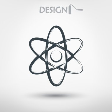 Atom simgesi. düz tasarım