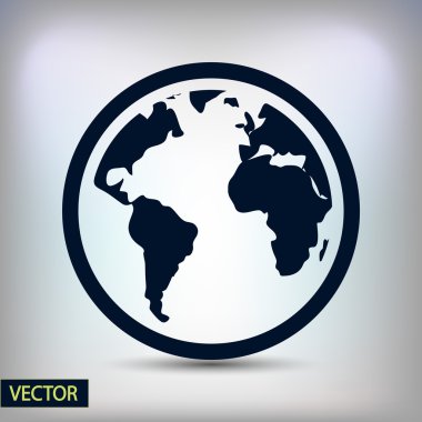 Küre simgesi düz tasarım