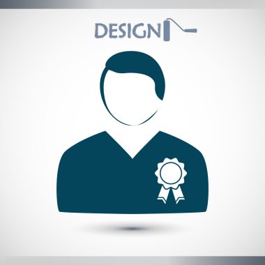 VIP simge, düz tasarım