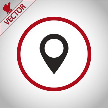 harita işaretçisi düz simgesi