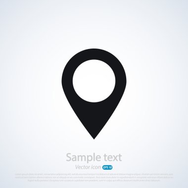 harita işaretçisi düz simgesi