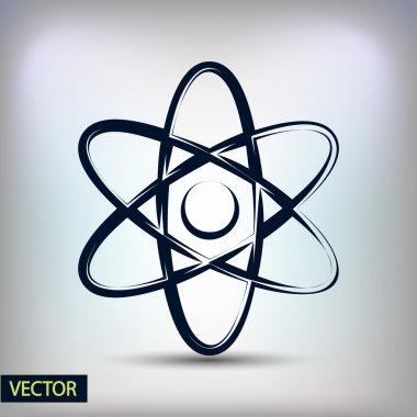 Atom simgesi. düz tasarım