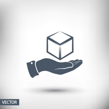 3D küp logo tasarım simgesi