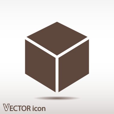 Küp logo tasarım simgesi