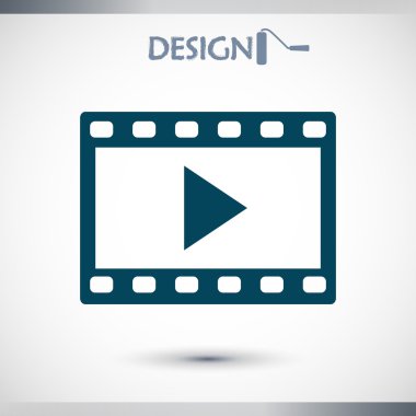 video simgesi, düz tasarım