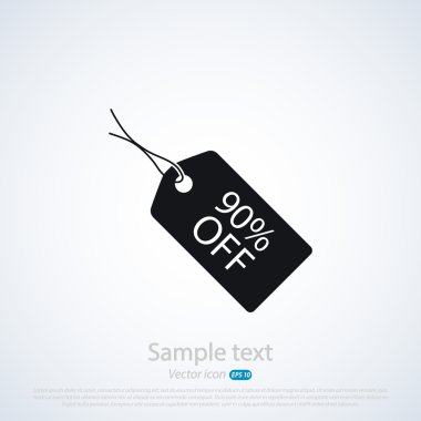 yüzde 90'ın kapalı bir ses etiketi simgesi