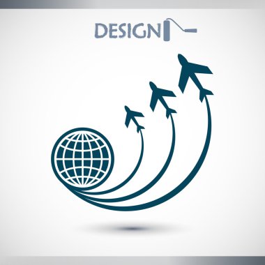 uçak simgesi olan Küre