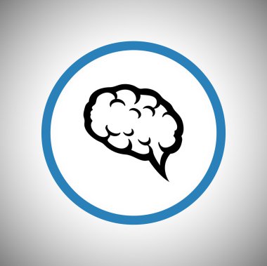 Beyin simge düz tasarım stil