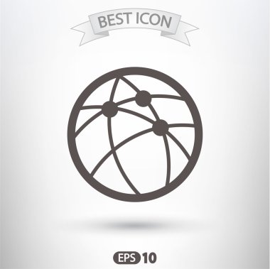 Küresel teknoloji ya da sosyal ağ simgesini