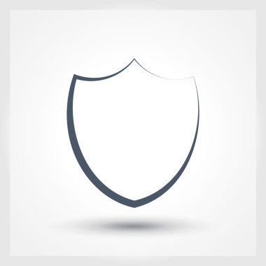 Kalkan simgesi. düz tasarım biçimi