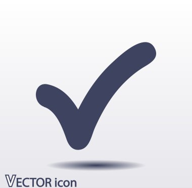 simge onaylayın. düz tasarım stil