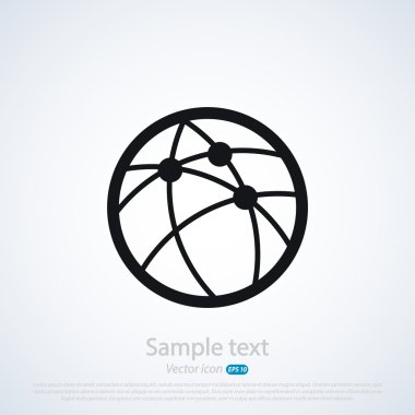 Küresel teknoloji ya da sosyal ağ simgesini