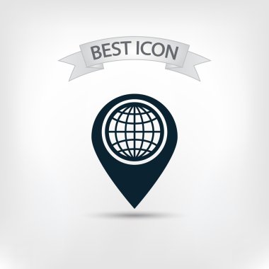 harita işaretçisi düz simgesi