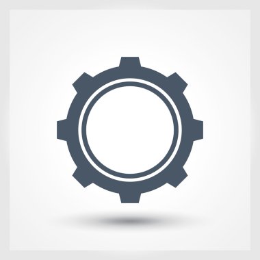 dişli simgesi. Düz tasarım biçimi