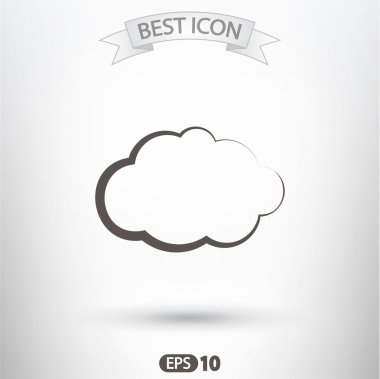 Bulut simge düz tasarım stil