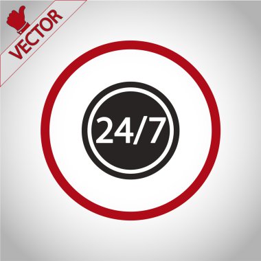 bir gün ve 7 gün 24 saat bir hafta simgesi.