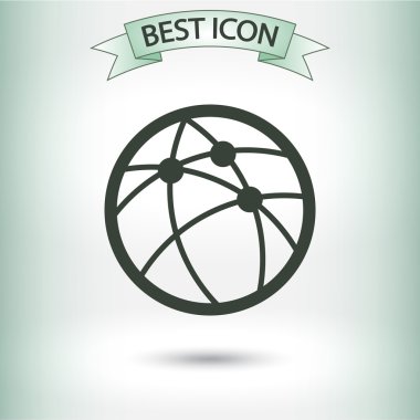 Küresel teknoloji sosyal ağ simgesini