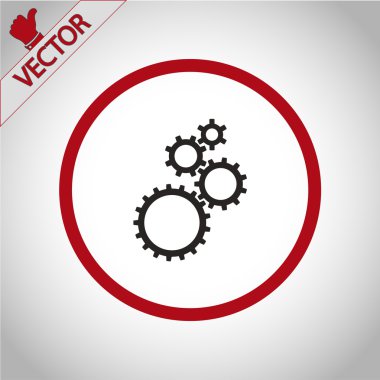 dişli simgesini illüstrasyon.