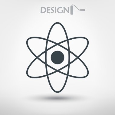 Atom simgesi. düz tasarım