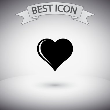 Kalp simgesi. Düz tasarım stili