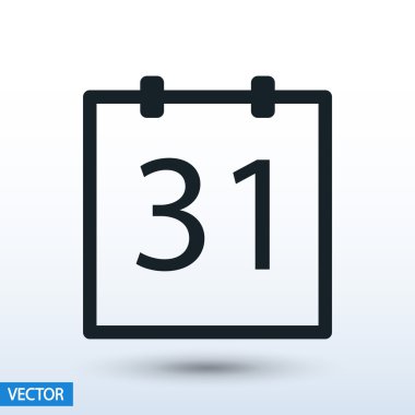 Takvim simgesini düz tasarım stili