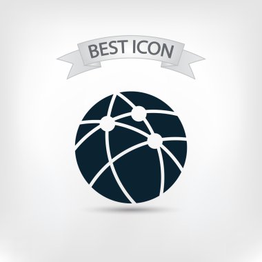 Küresel teknoloji ya da sosyal ağ simgesini