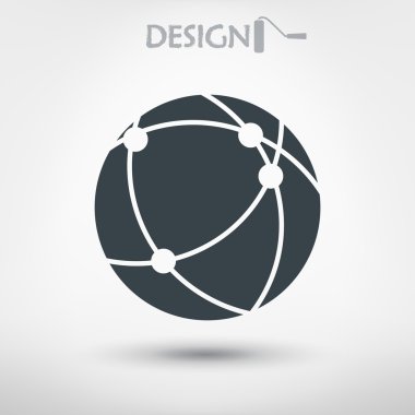 Küresel teknoloji ya da sosyal ağ simgesini