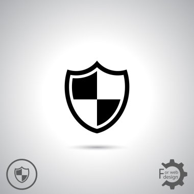 Kalkan simgesi. düz tasarım biçimi