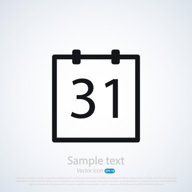 Takvim simgesini düz tasarım stili