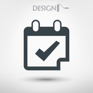 Takvim simgesini düz tasarım stili