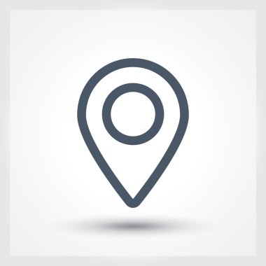 harita işaretçisi düz simgesi