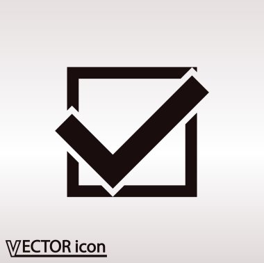 simge onaylayın. düz tasarım stil