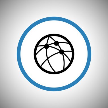 Küresel teknoloji ya da sosyal ağ simgesini