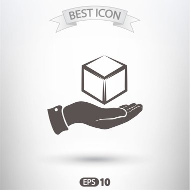 3D küp logo tasarım simgesi